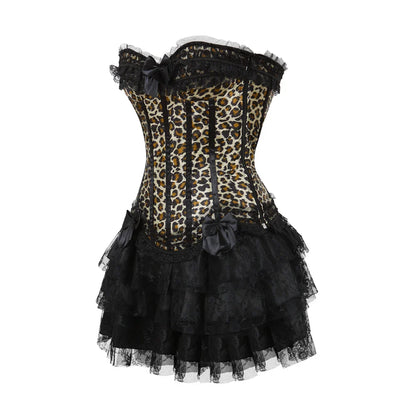 Funki Findz | Dresses | Women's Gothic Satin Lace Corset Dress