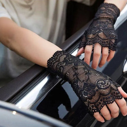 Funki Findz | Gloves | Women's Gothic Fingerless Lace Gloves