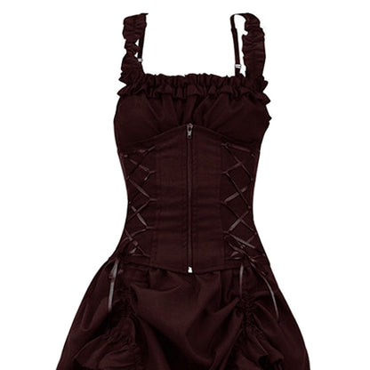 Funki Findz | Dresses | Women's Gothic Lace Up Victorian Dress