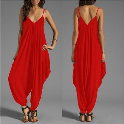 Funki Findz | Pants | Women's Elegant Loose Fit Strappy Romper