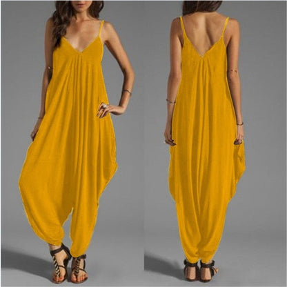Funki Findz | Pants | Women's Elegant Loose Fit Strappy Romper