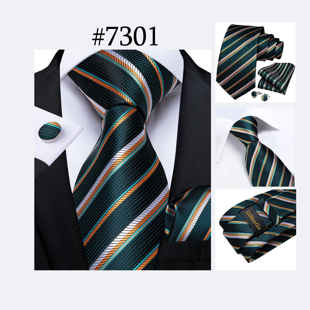 Funki Findz | Neckties | Men's 3Pcs Paisley Wedding Tie Sets