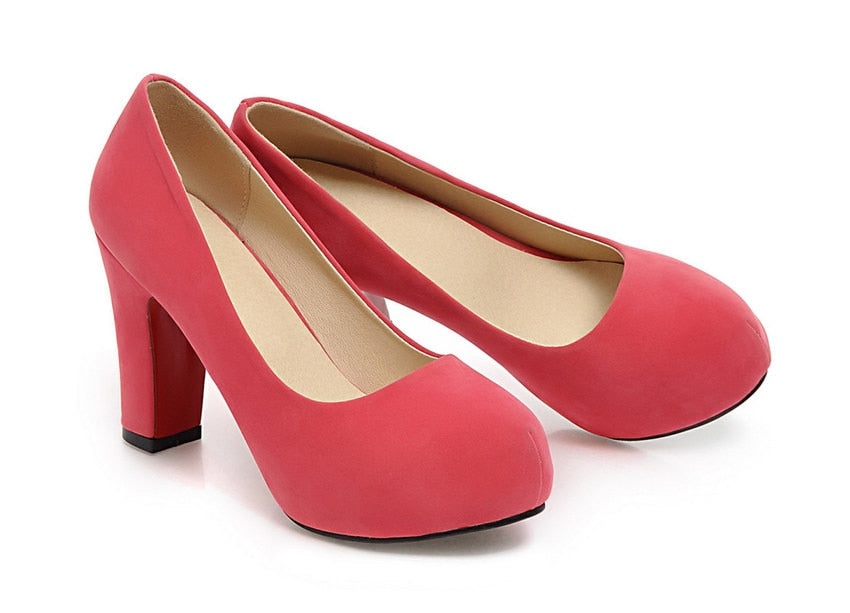 Funki Findz | Shoes | Women's Faux Suede High Chunky Heels
