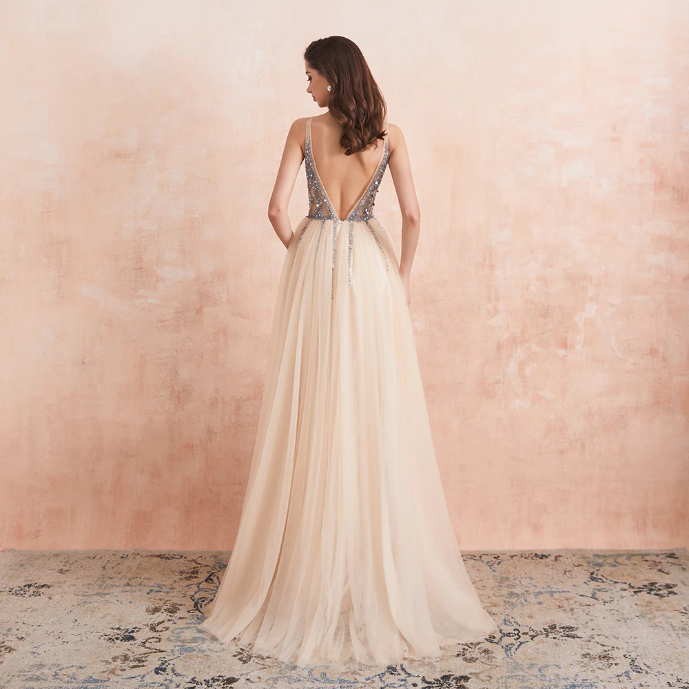 Funki Findz | Dresses | Women's Long Chiffon Tulle Prom Dress