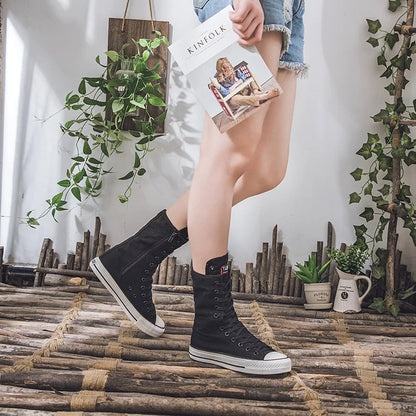 Funki Findz | Boots | Women's Men's Canvas Mid-Calf Sneakers