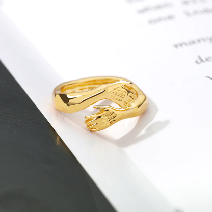 Funki Findz | Rings | Unisex Adjustable Holding Hands Hug Ring