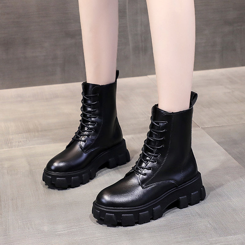 Funki Findz | Boots | Women's Lace-up Chunky Combat Boots