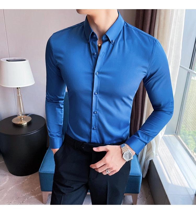 Funki Findz | Shirts | Men's Slim Fit British Style Dress Shirt 7XL