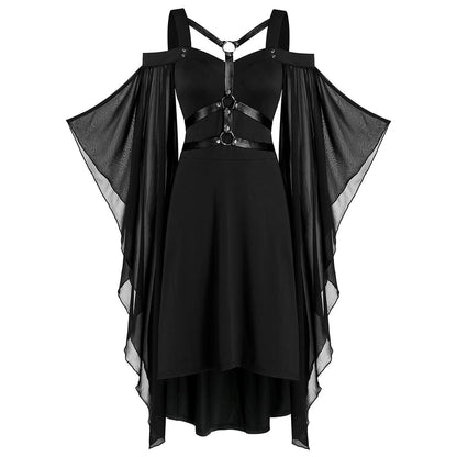 Funki Findz | Dresses | Women's Gothic Leather Strap Dress