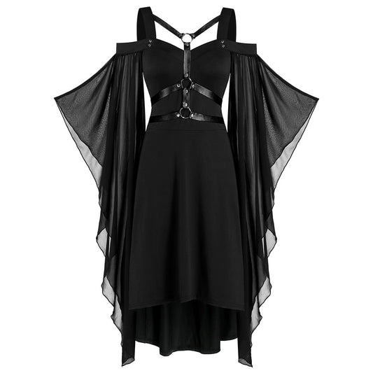 Funki Findz | Dresses | Women's Gothic Leather Strap Dress