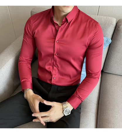 Funki Findz | Shirts | Men's Slim Fit British Style Dress Shirt 7XL