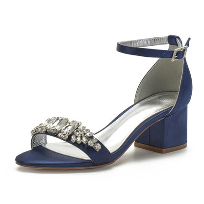 Funki Findz | Shoes | Women's Elegant Low Satin Dress Sandals