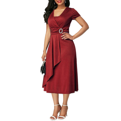Funki Findz | Dresses | Women's High Waist Wrap Evening Dress