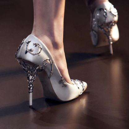 Funki Findz | Shoes | Women's Elegant Silk Formal Prom Stilettos
