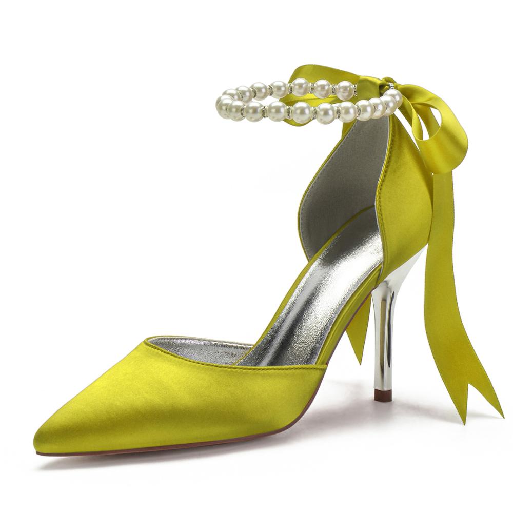 Funki Findz | Shoes | Women's Satin Pearls High Wedding Shoes