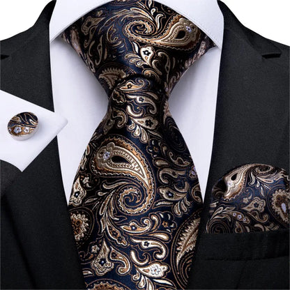 Funki Findz | Neckties | Men's 3Pcs Paisley Wedding Tie Sets
