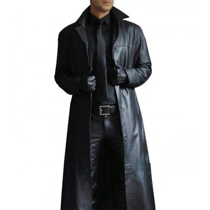 Funki Findz | Jackets | Men's Long Faux Leather Trench Coats