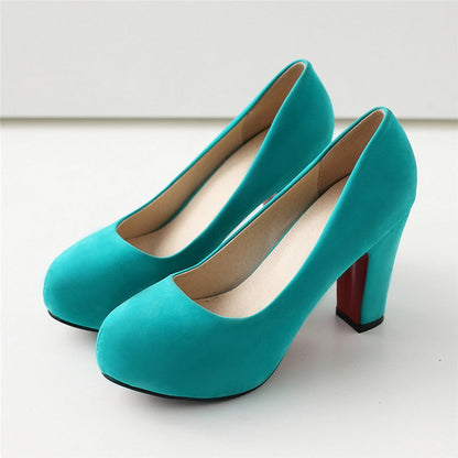 Funki Findz | Shoes | Women's Faux Suede High Chunky Heels