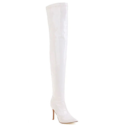 Funki Findz | Boots | Women's Over Knee Patent Stiletto Boots