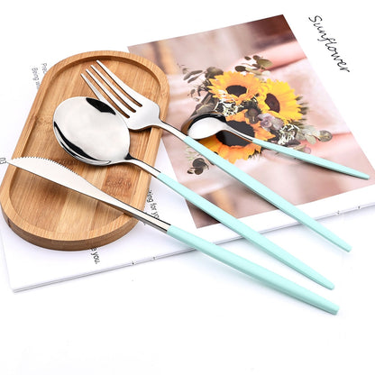Funki Findz | Cutlery Sets | Gold Stainless Steel Mirror Polish 24 Set
