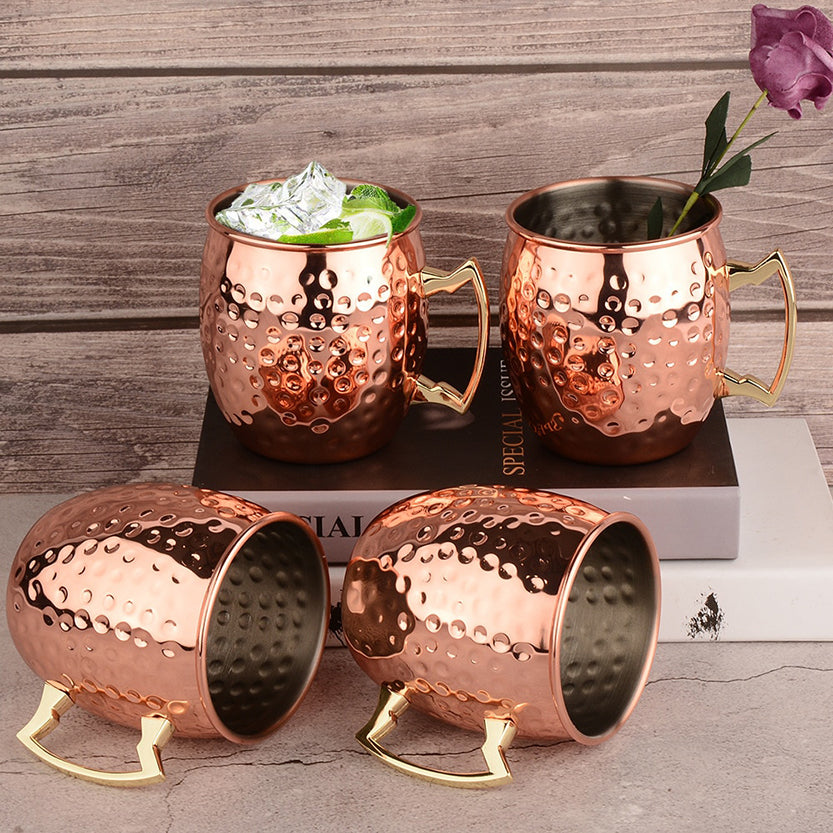 Funki Findz | Mugs | Moscow Mule 550ml Copper Mug Set Of 4