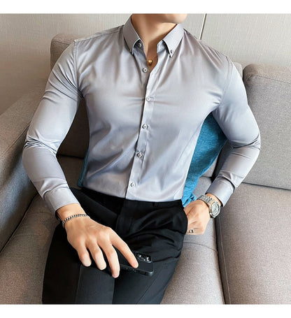 Funki Findz | Shirts | Men's Slim Fit British Style Dress Shirt 7XL