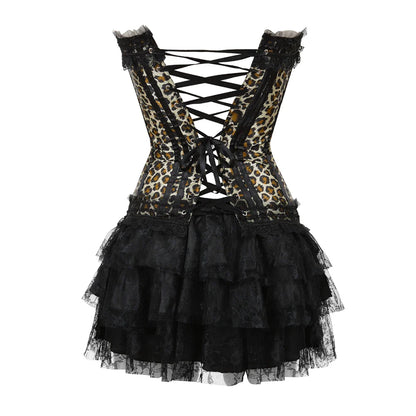Funki Findz | Dresses | Women's Gothic Satin Lace Corset Dress