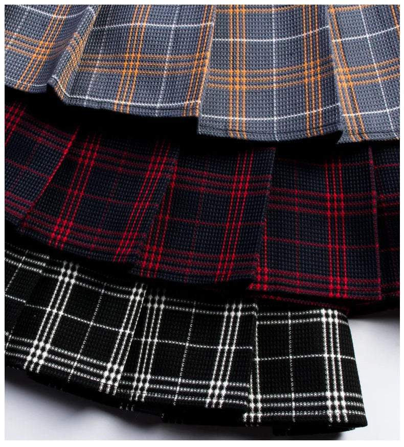 Funki Findz | Skirts | Women's Harajuku Preppy Plaid Mini Skirts