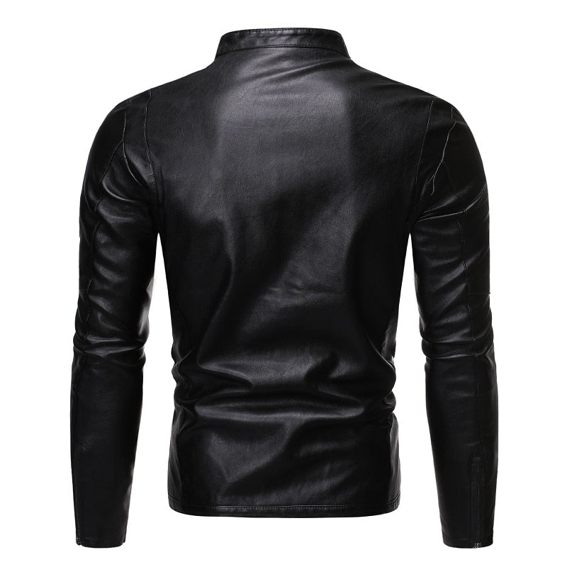 Funki Findz | Jackets | Men's Women's PU Leather Slim Jacket