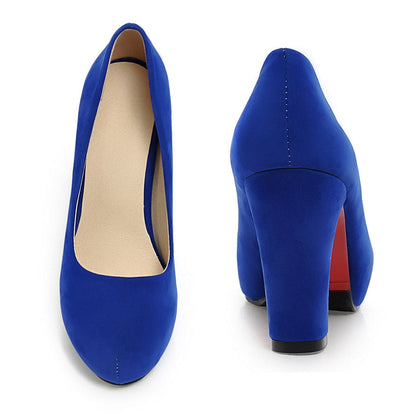 Funki Findz | Shoes | Women's Faux Suede High Chunky Heels