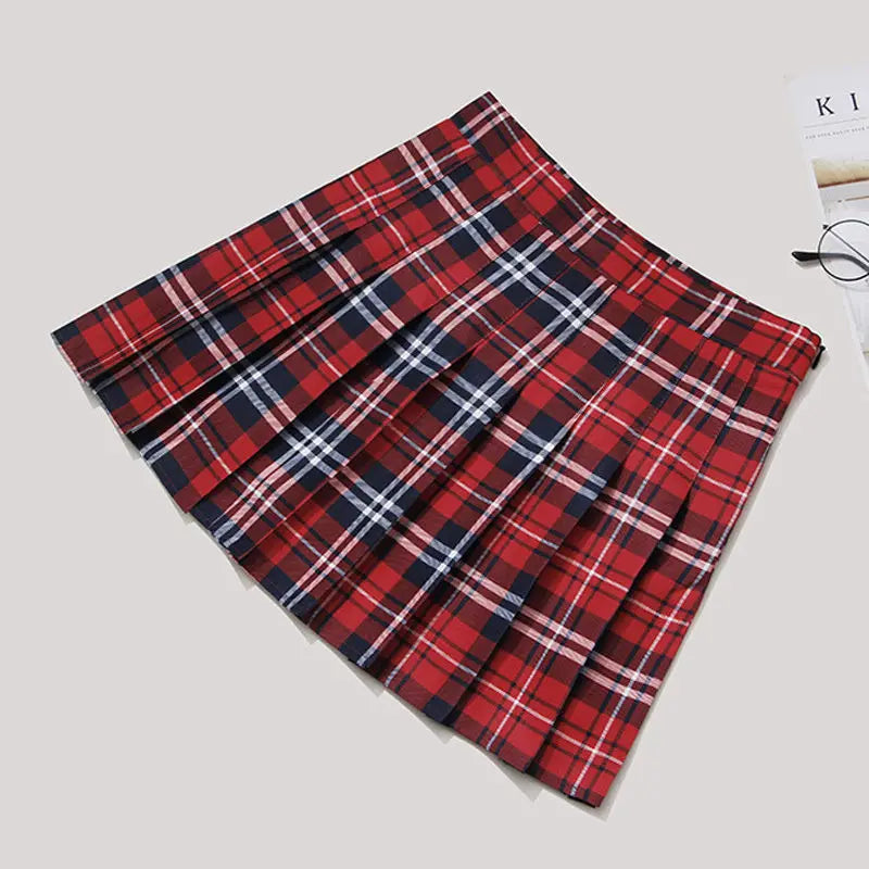 Funki Findz | Skirts | Women's Short Pleated Plaid Skirts | A-line