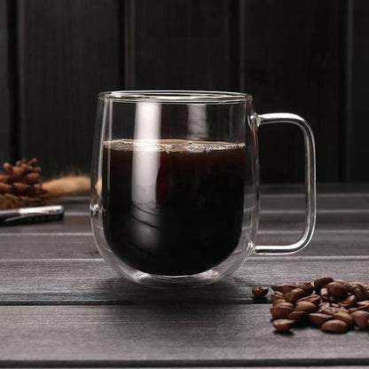 Funki Findz | Mugs | Double Wall Glass Mug | Coffee Cup