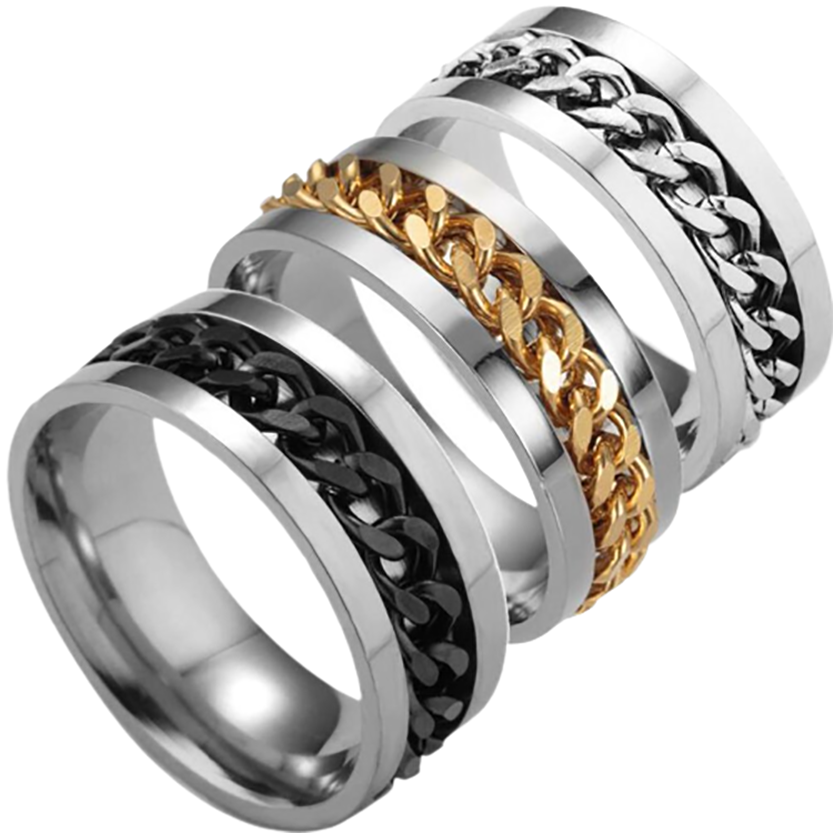 Funki Findz | Rings | Men's Moveable Ring | Stainless Steel Ring