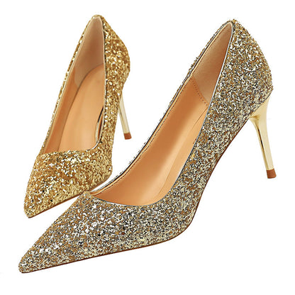 Funki Findz | Shoes | Women's High Heel Glitter Prom Pumps