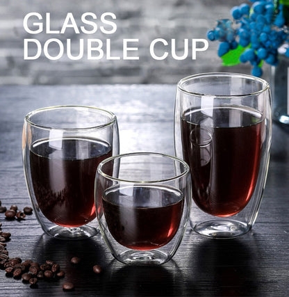 Funki Findz | Cups | Glass Double Wall Borosilicate Mug 2/3/4