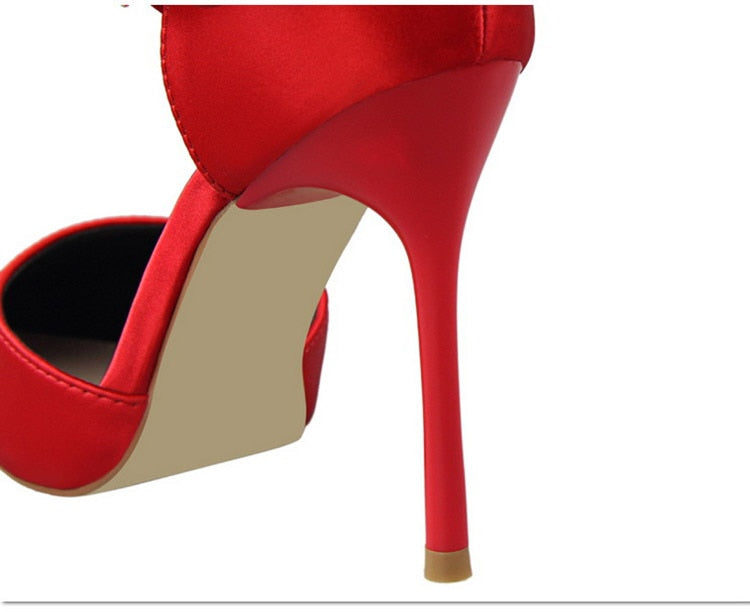 Funki Findz | Shoes | Women's Elegant Silk Bow Stiletto Pumps