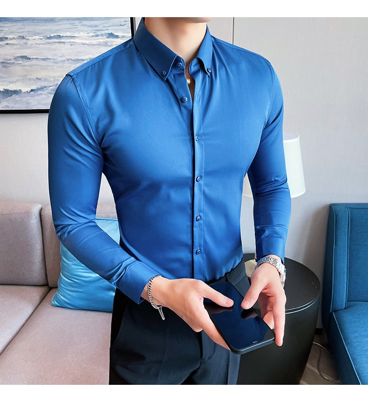 Funki Findz | Shirts | Men's Slim Fit British Style Dress Shirt 7XL