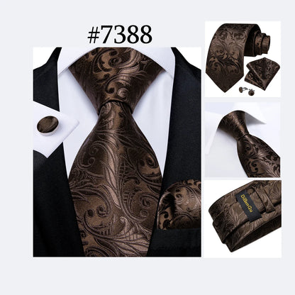 Funki Findz | Neckties | Men's 3Pcs Paisley Wedding Tie Sets