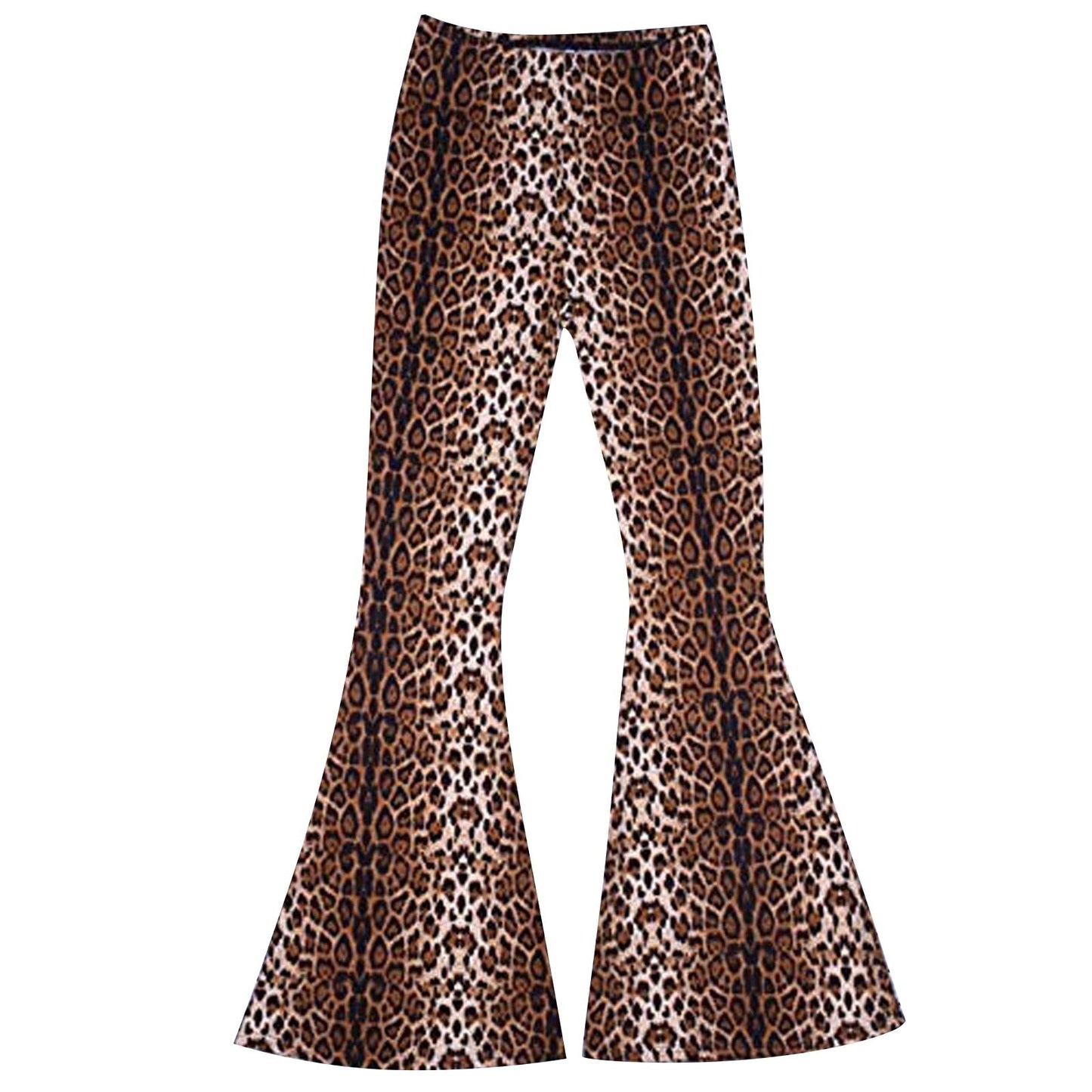 Funki Findz | Pants | Women's Leopard Print Stretch Flared Pants