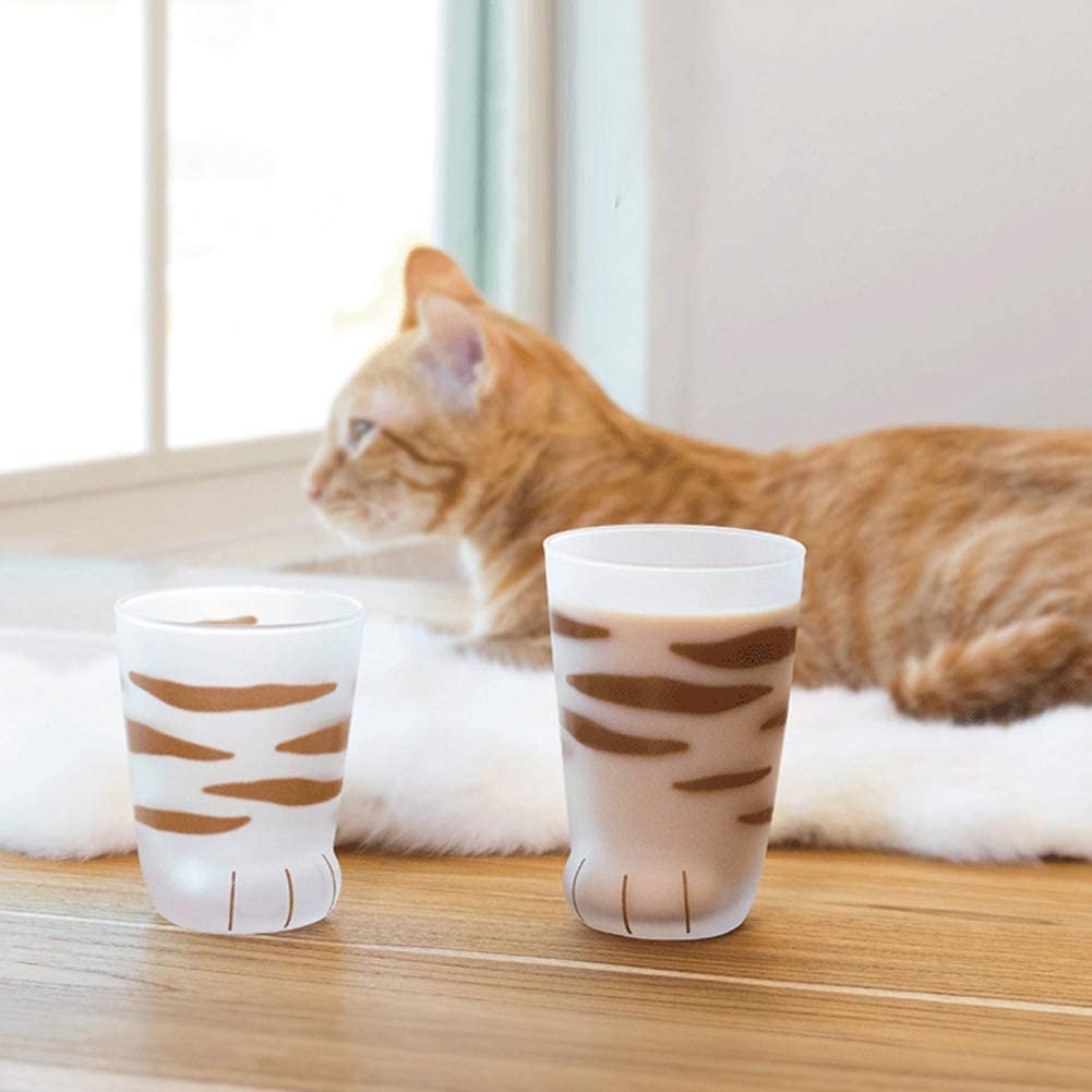 Funki Findz | Glasses | Cat Paw Frosted Glass Cup Sets