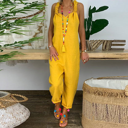 Funki Findz | Pants | Women's Knotted Strap Bib Style Overalls
