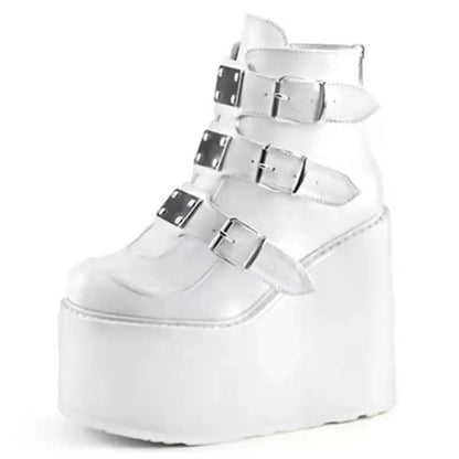 Funki Findz | Boots | Women's Gothic Platform Ankle Wedge Boot