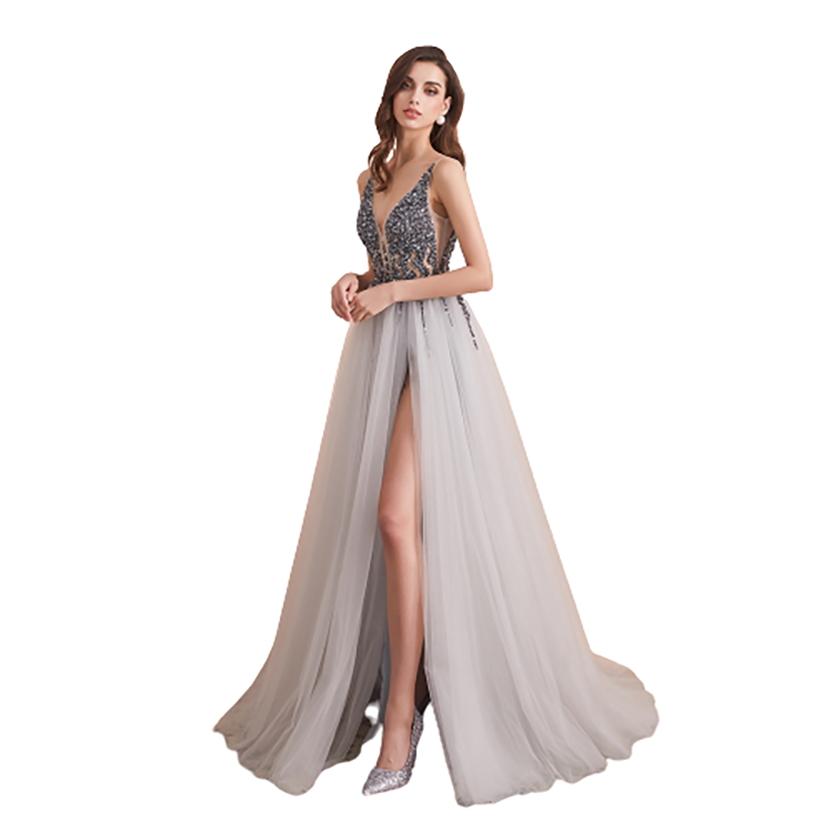 Funki Findz | Dresses | Women's Long Chiffon Tulle Prom Dress