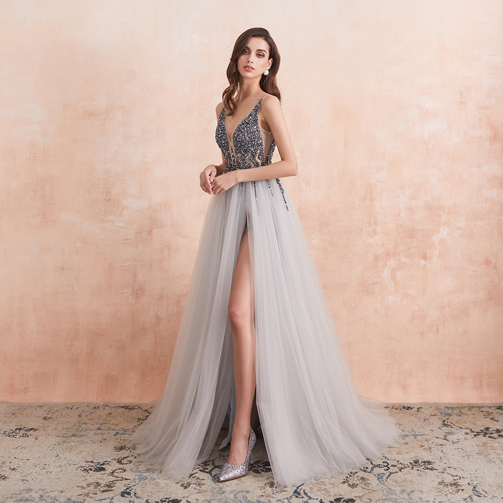 Funki Findz | Dresses | Women's Long Chiffon Tulle Prom Dress