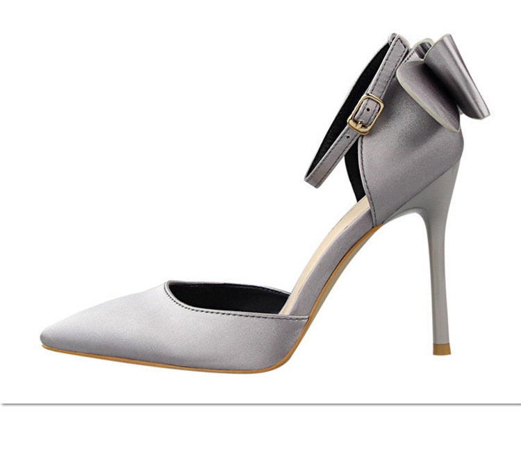 Funki Findz | Shoes | Women's Elegant Silk Bow Stiletto Pumps