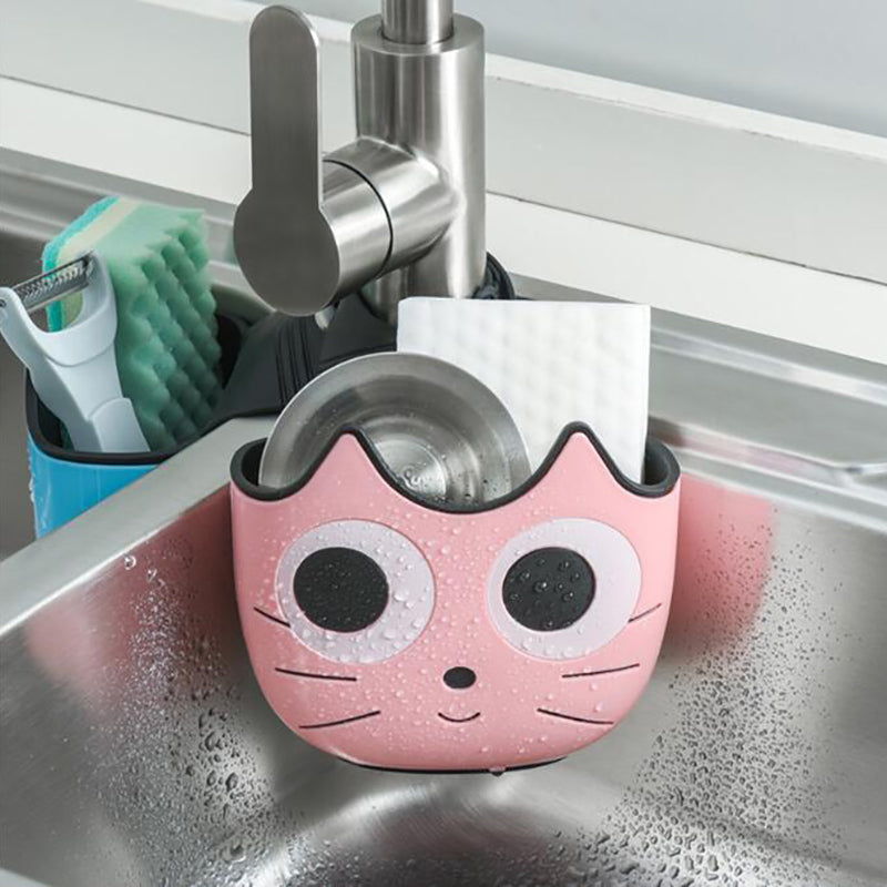 Funki Findz | Sink Caddies | Cute Cat Faucet Bath Sponge Holder | 3 Pcs