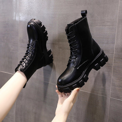 Funki Findz | Boots | Women's Lace-up Chunky Combat Boots