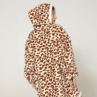 Funki Findz | Oodies | Unisex Soft Animal Print Hoodie Blanket