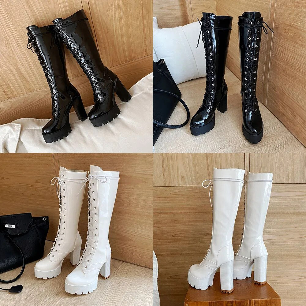Funki Findz | Boots | Women's High Luxury Gothic Platform Boots