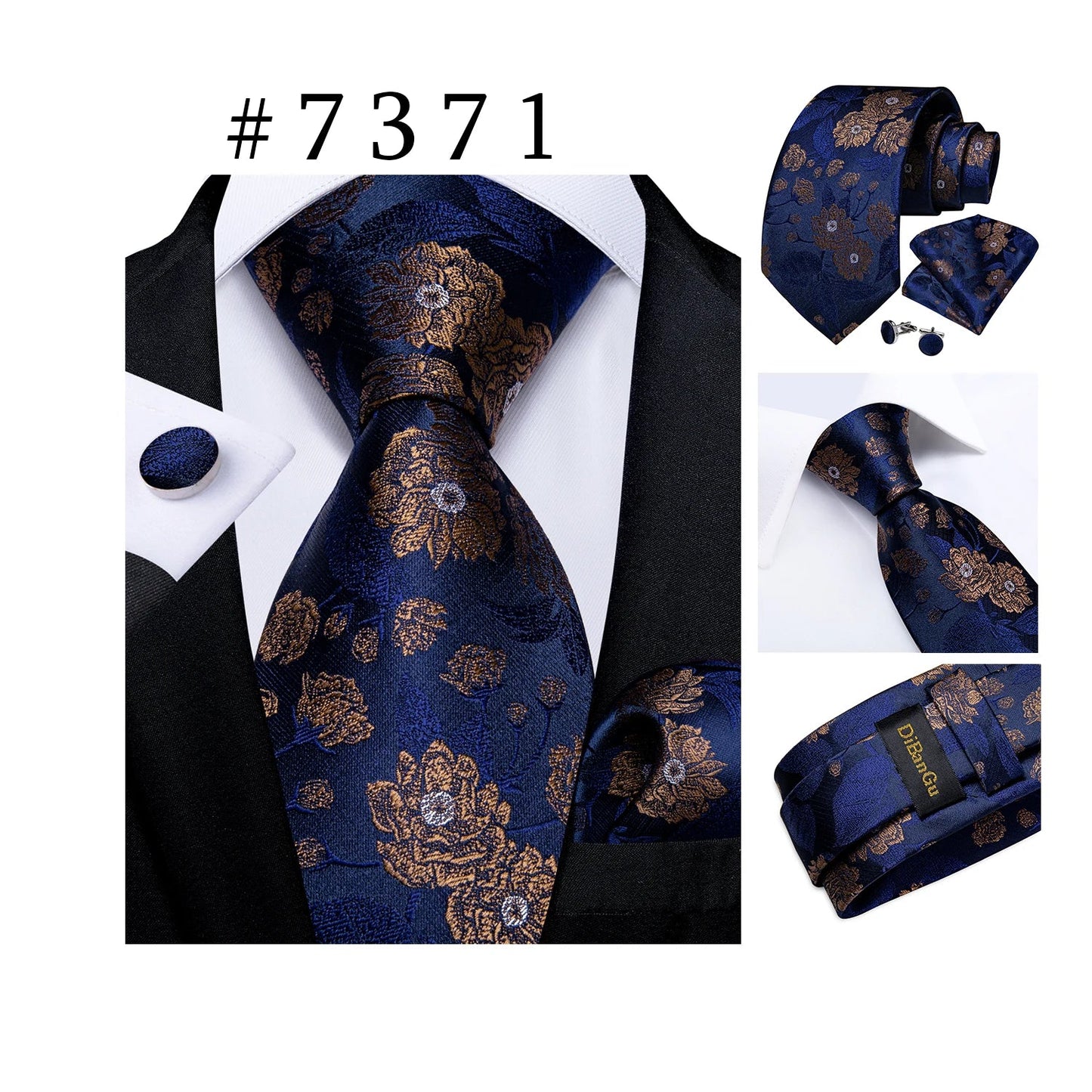 Funki Findz | Neck Ties | Men's Luxury 3Pcs Formal Tie Sets